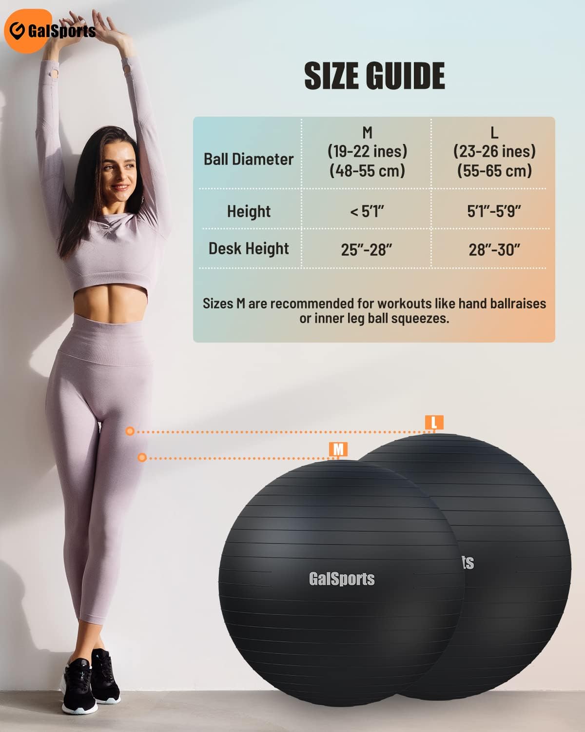 GalSports Yoga Ball Exercise Ball Review